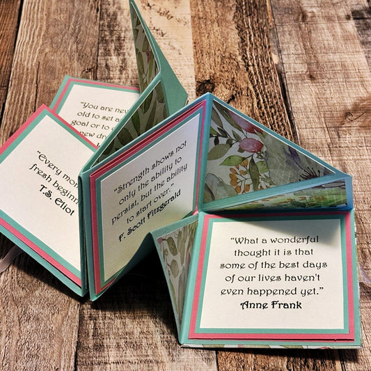 09 MINI "QUOTEABLES" - Famous Quotes Book - Handmade Accordion Book - Literacy Project