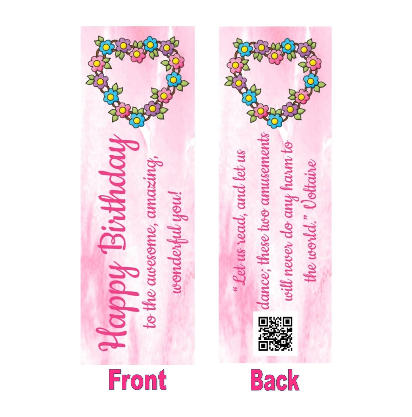 15 BOOKMARKS - Birthday Bookmarks + Optional Matching Birthday Cards - Book Lover Gift - Reader Gift - Reading Quote (Stationery & More) (Literacy Project)