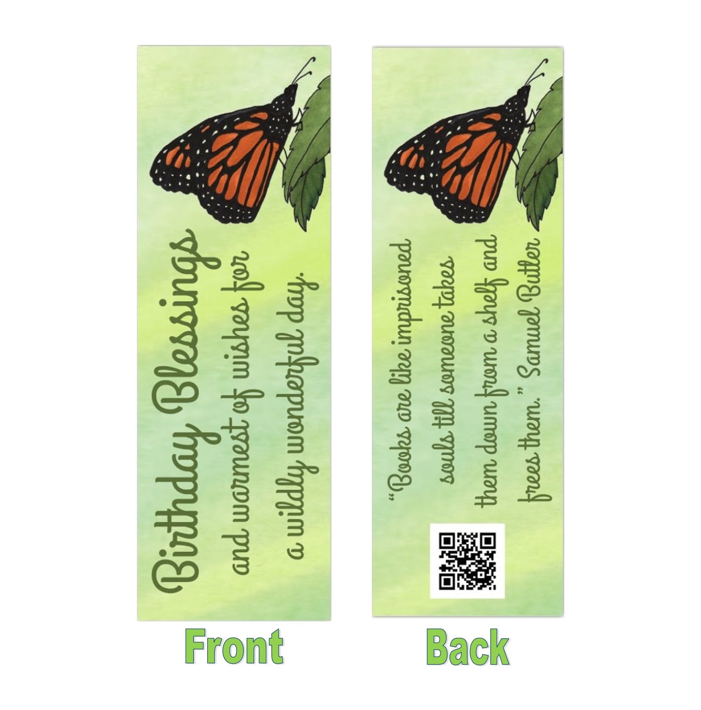 15 BOOKMARKS - Birthday Bookmarks + Optional Matching Birthday Cards - Book Lover Gift - Reader Gift - Reading Quote (Stationery & More) (Literacy Project)
