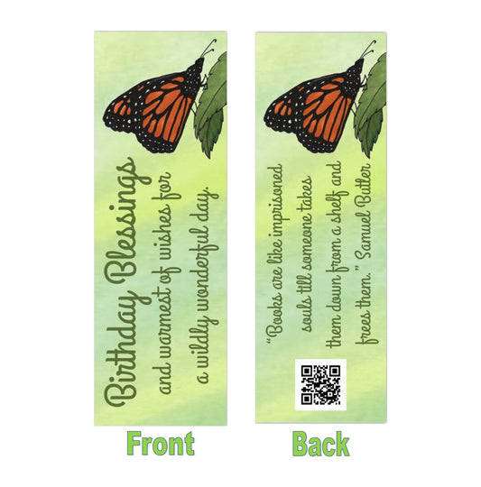 16 BOOKMARKS - Birthday Bookmarks + Optional Matching Birthday Cards - Book Lover Gift - Reader Gift - Reading Quote - Literacy Project