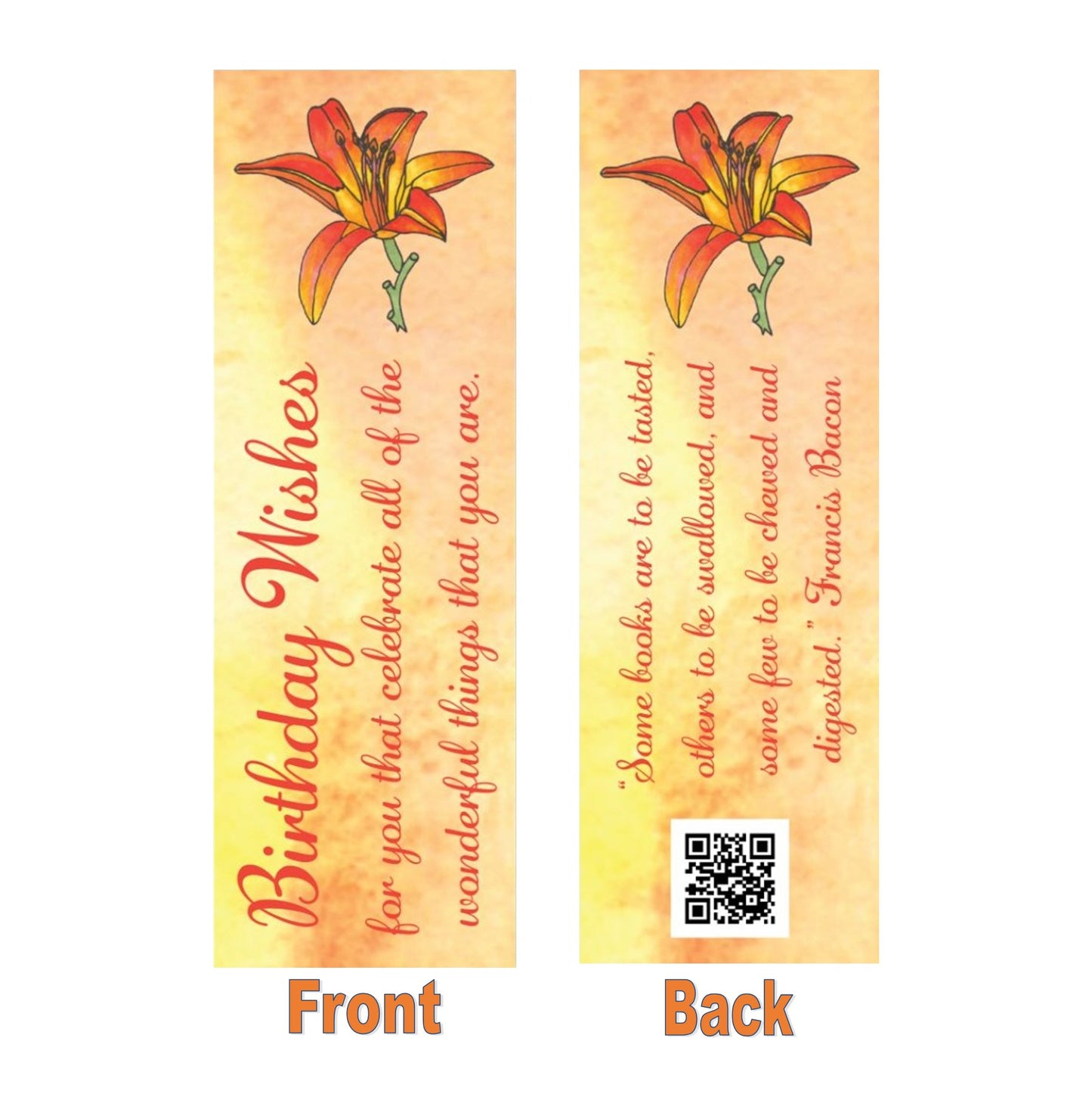 15 BOOKMARKS - Birthday Bookmarks + Optional Matching Birthday Cards - Book Lover Gift - Reader Gift - Reading Quote (Stationery & More) (Literacy Project)