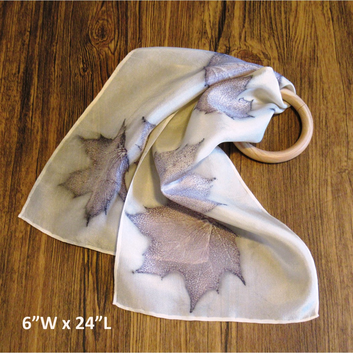 02 SCARVES (Silk) - ECO Print Silk Scarves (24” long & 54" long)- Hair Scarf - Purse Scarf - Silk Scarves Printed with Natural Dyes from Plant Material - Habotai Silk Scarf (Relax & Refresh)