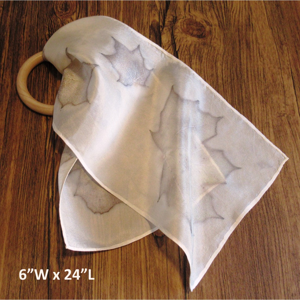 02 SCARVES (Silk) - ECO Print Silk Scarves (24” long & 54" long)- Hair Scarf - Purse Scarf - Silk Scarves Printed with Natural Dyes from Plant Material - Habotai Silk Scarf (Relax & Refresh)