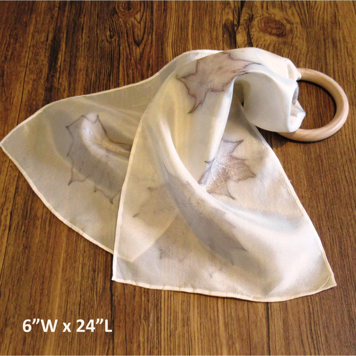 02 SCARVES (Silk) - ECO Print Silk Scarves (24” long & 54" long)- Hair Scarf - Purse Scarf - Silk Scarves Printed with Natural Dyes from Plant Material - Habotai Silk Scarf (Relax & Refresh)