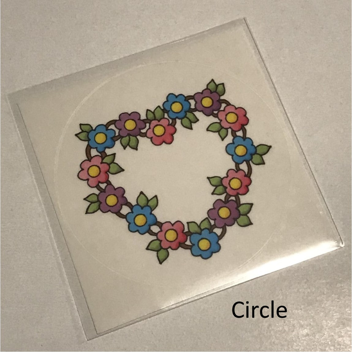 11 STICKERS - FLORAL HEART CLEAR Plastic Sticker - 3" x 3" Laptop Sticker - Glossy Finish Water Bottle Sticker - Locker Sticker (Stationery & More)