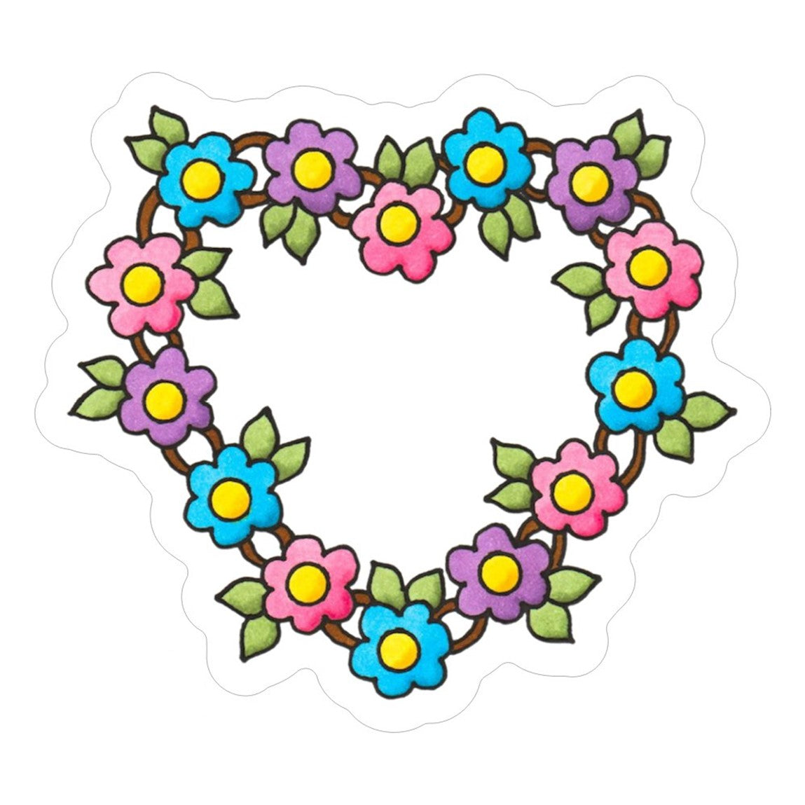 11 STICKERS - FLORAL HEART CLEAR Plastic Sticker - 3" x 3" Laptop Sticker - Glossy Finish Water Bottle Sticker - Locker Sticker (Stationery & More)