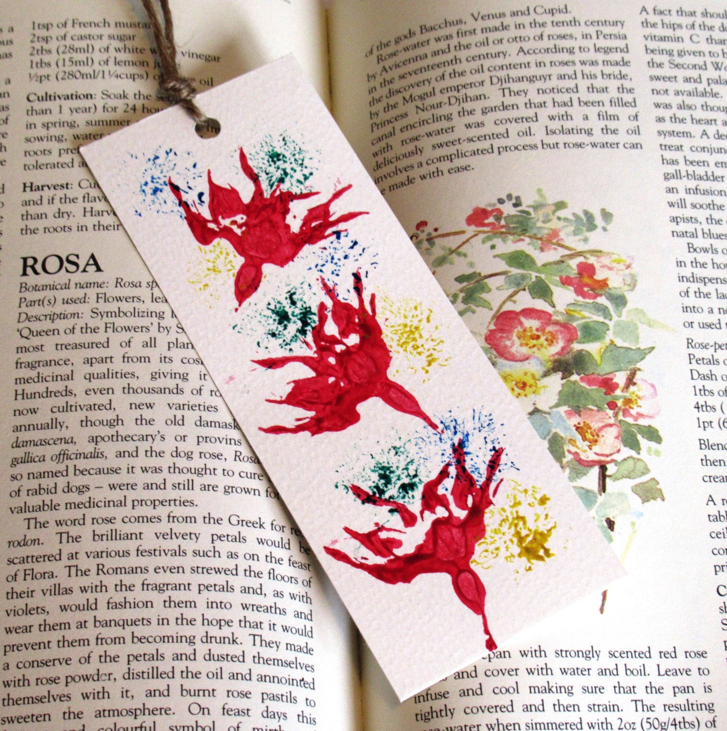 13 BOOKMARK COLLECTION (Rose Prints) - Original Watercolour Floral Bookmark - Artwork Bookmarks - Nature Print Bookmarks (Stationery & More) (Literacy Project)