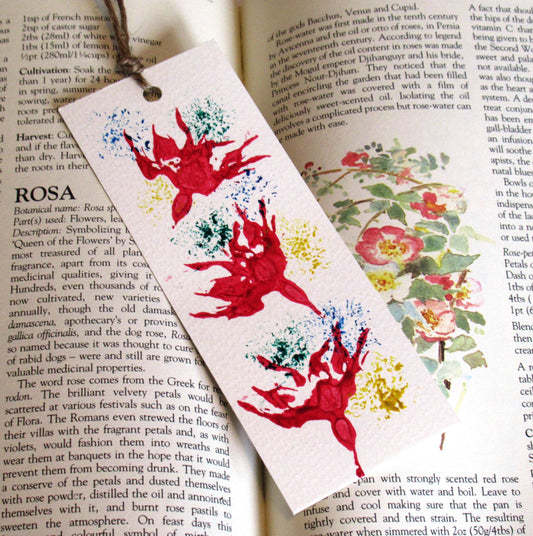 15 BOOKMARK COLLECTION (Rose Prints) - Original Watercolour Floral Bookmark - Artwork Bookmarks - Nature Print Bookmarks - Literacy Project