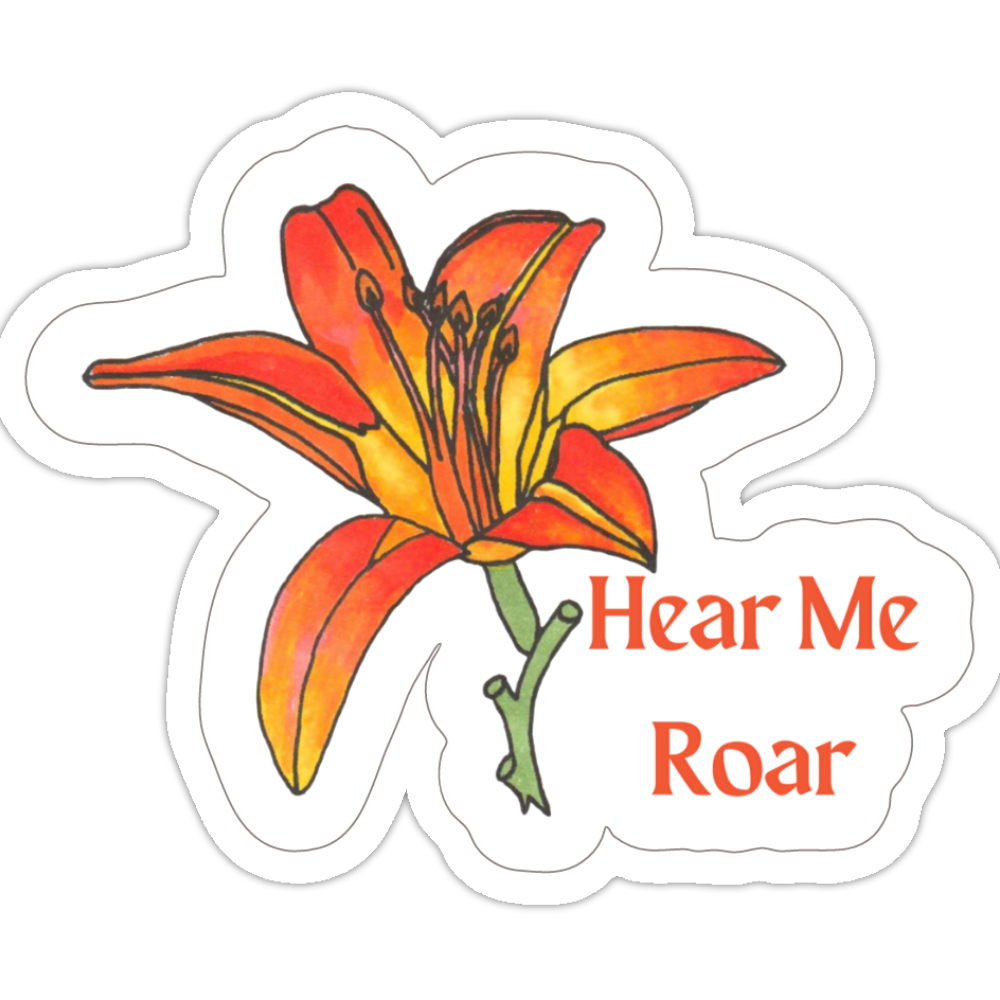 12 STICKERS - STATEMENT STICKERS - Wild Flower Die-Cut Sticker Set - Just a Wild Thing Sticker - Hear Me Roar Sticker - 2" x 2" Stickers - Literacy Project - Stationery - Snail Mail
