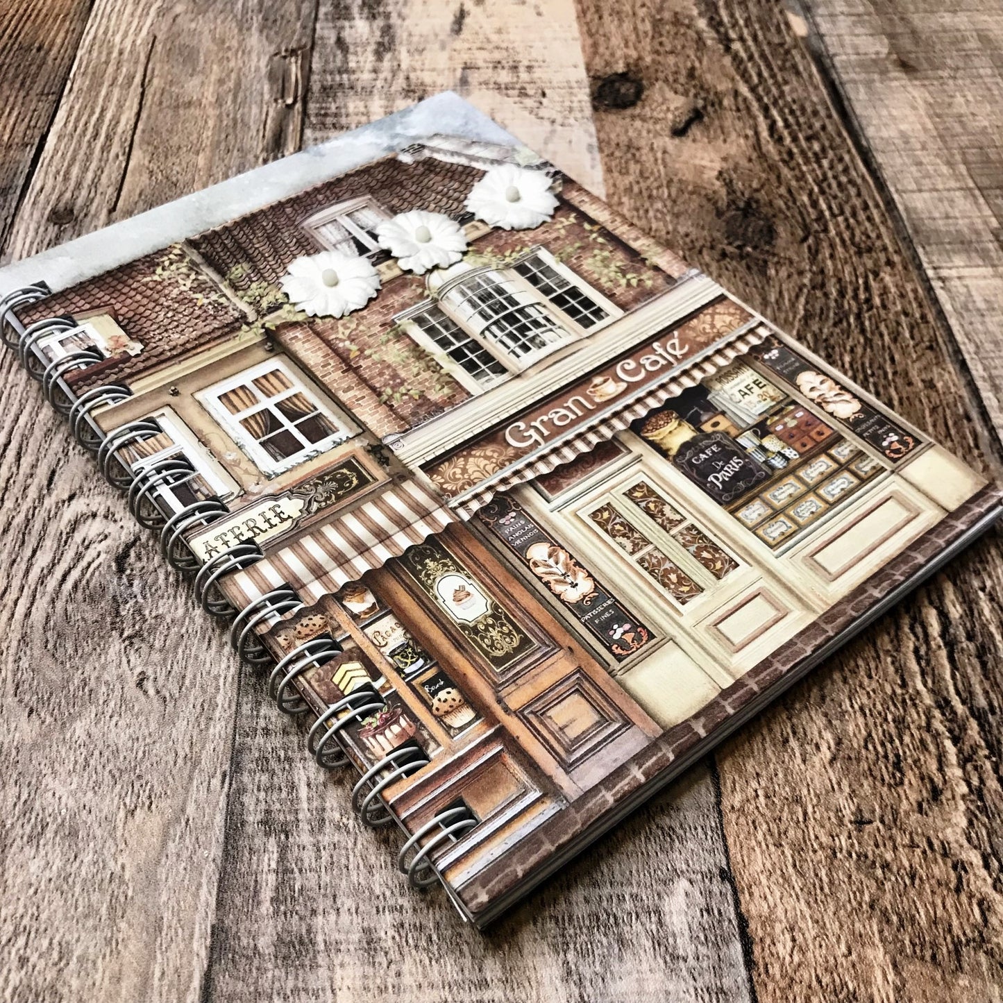 01 JOURNAL (Twin Loop Wire Bound) - HANDMADE JOURNAL - Hard Cover Journal - Dot Grid OR Lined Journal - Planner - Gratitude Journal - Gardening Journal - Stationery - Literacy Project