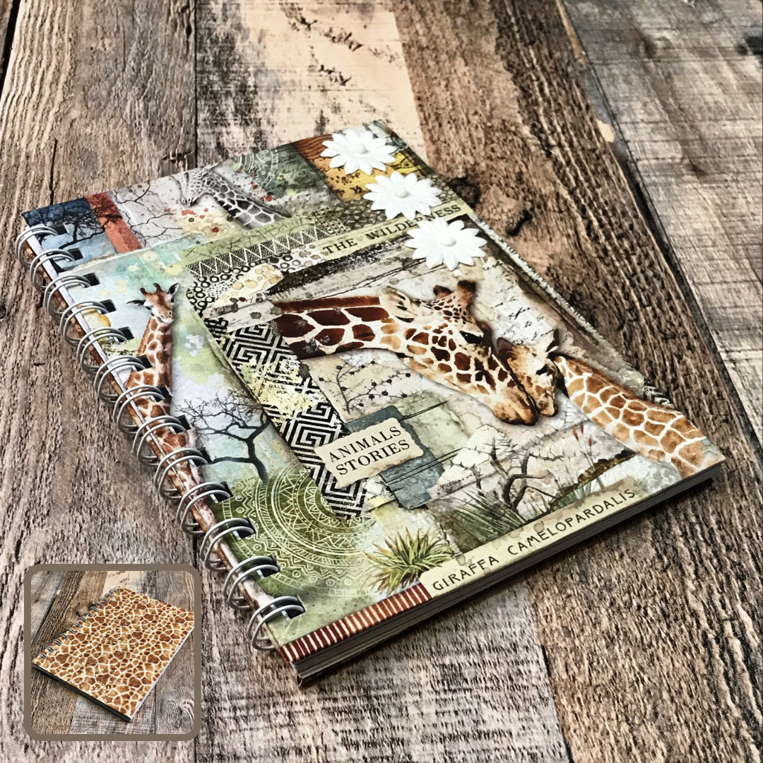 01 JOURNAL (Twin Loop Wire Bound) - HANDMADE JOURNAL - Hard Cover Journal - Dot Grid OR Lined Journal - Planner - Gratitude Journal - Gardening Journal - Stationery - Literacy Project