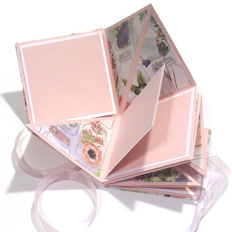 Deluxe ACCORDION Mini ALBUM - Handcrafted Photo Album - Stationery - Literacy Project - Mini Brag Book - Mini WEDDING Album - Mini Memory Book - 103