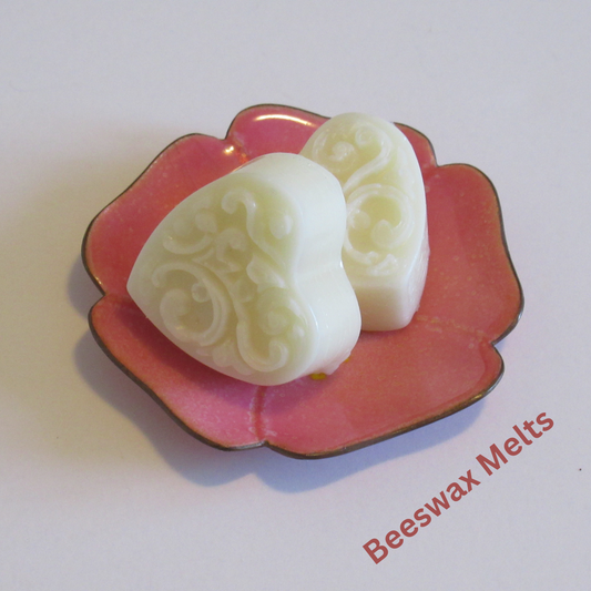 Scented Beeswax Melts - Handmade Beeswax Aromatherapy Melts - Heart Shaped Wax Melts - Essential Oil Wax Melts (Relax & Refresh)