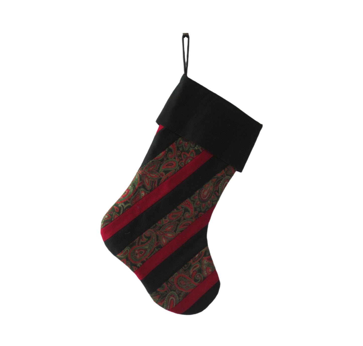 It's Christmas in July! (4 days only) Quilted Christmas Stocking - Handmade Christmas Stocking - Country Christmas Stocking - Red and Green Christmas Stocking - Stocking 05