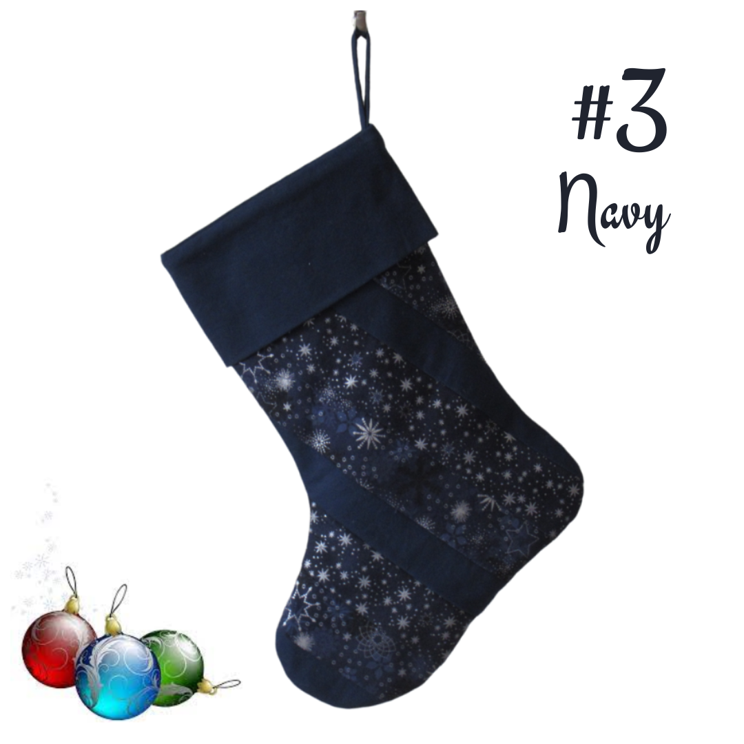 20 Christmas - Quilted Christmas Stockings -  Handmade Christmas Stockings - Country Christmas Stockings