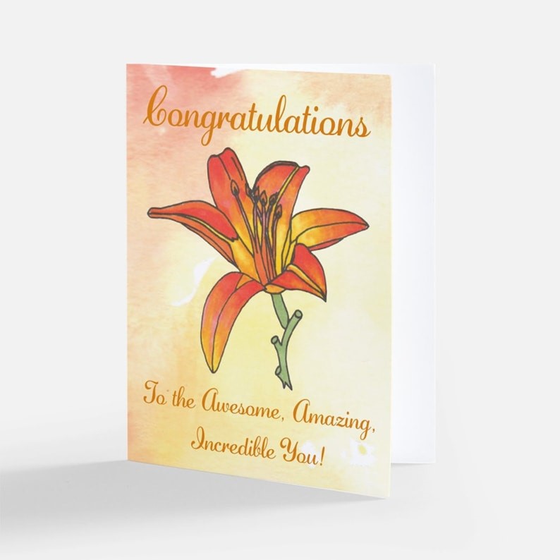 Cards - Wild Flower Greeting Card Bundle 2 - Congratulations Card - A Gift for You Card - Set of 2 Cards (Stationery & More) (Literacy Project) (Snail Mail)
