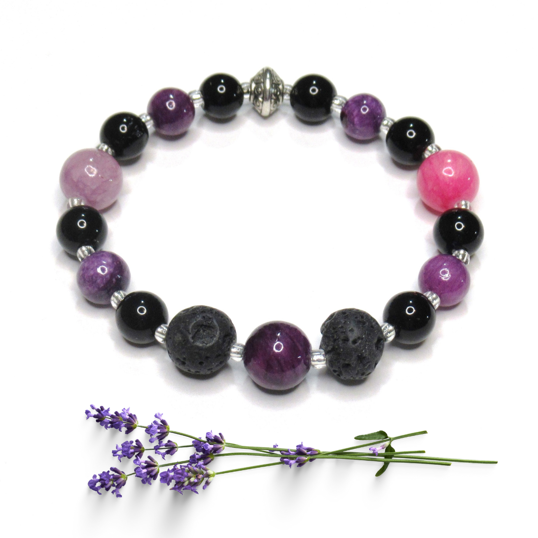 15 DIFFUSER BRACELET COLLECTION - Lava Bead Aromatherapy Bracelets - Stretchy Bead Bracelets (Relax & Refresh)