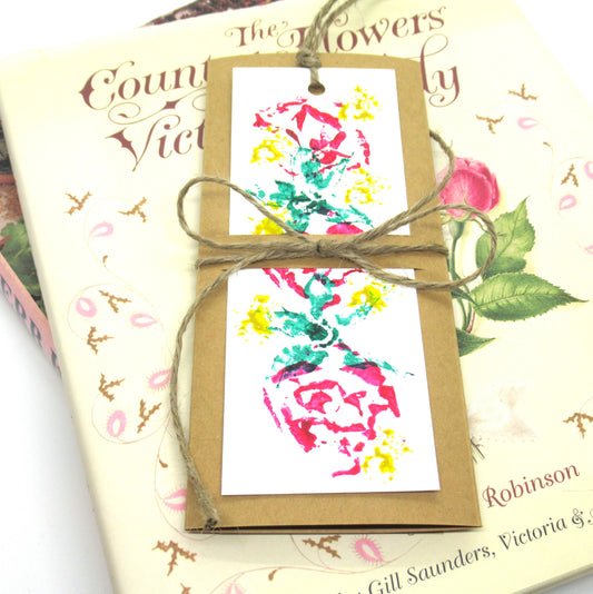 Bookmarks - Original Watercolour Floral Bookmark - Rose 3 (Stationery & More) (Literacy Project)