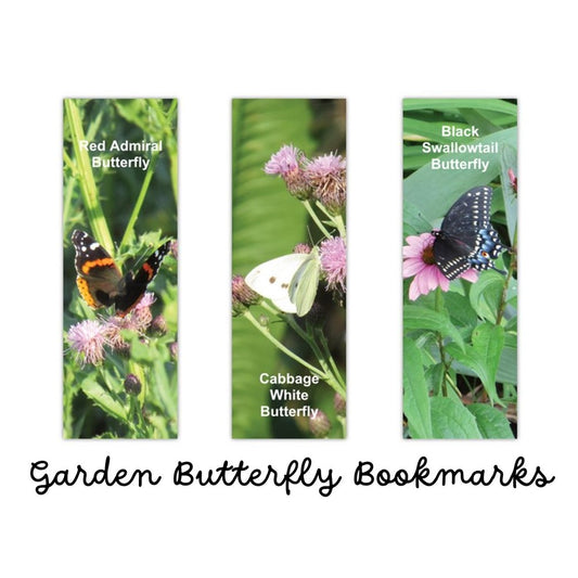 Bookmarks - Butterfly Photo Bookmarks - Set of 3 Garden Butterfly Bookmarks - Book Lover Gift - Gift for Reader (Stationery & More) (Literacy Project)