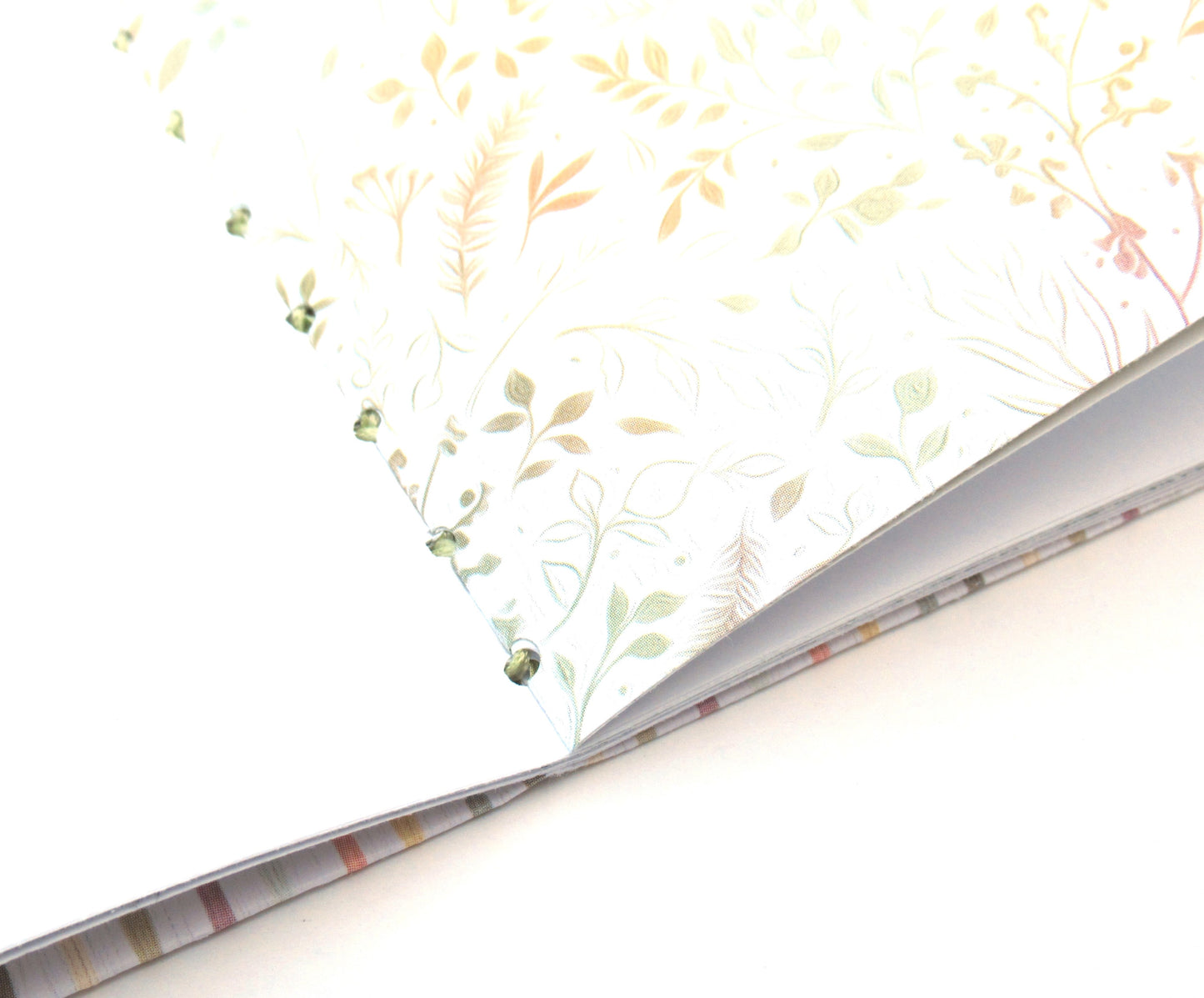 Journal - Handmade JOURNAL - Soft Cover Journal - Handbound Blank Notebook - Gratitude Journal - Striped Motif Journal - Stationery - Literacy Project - 103