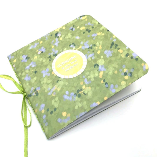 Journal - Handmade JOURNAL - Soft Cover Journal - Handbound Blank Notebook - Gratitude Journal - Green Monet Style Journal - Stationery - Literacy Project - 106