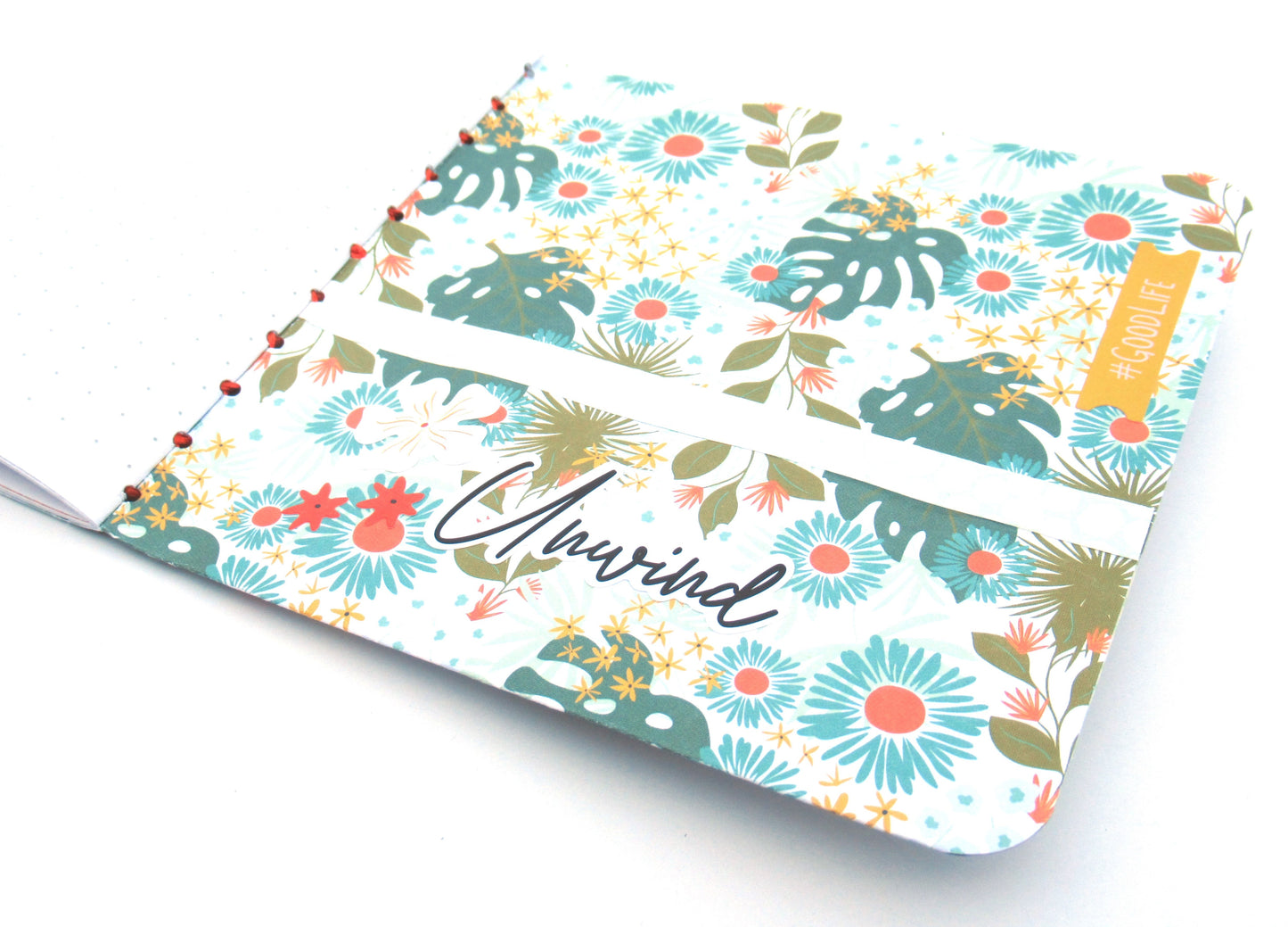 Journal - Handmade JOURNAL - Soft Cover Journal - Handbound Blank Notebook - Gratitude Journal - Tropical Themed Journal - Stationery - Literacy Project - 107