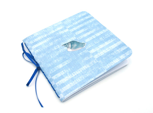 Journal - Handmade JOURNAL - Soft Cover Journal - Handbound Blank Notebook - Gratitude Journal - Seashore Themed Journal - Stationery - Literacy Project - 110