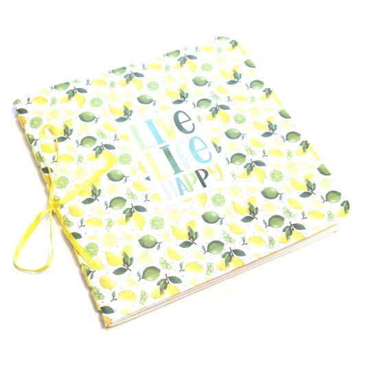 Journal - Handmade JOURNAL - Soft Cover Journal - Handbound Blank Notebook - Gratitude Journal - Lemons & Limes Journal - Stationery - Literacy Project - 111