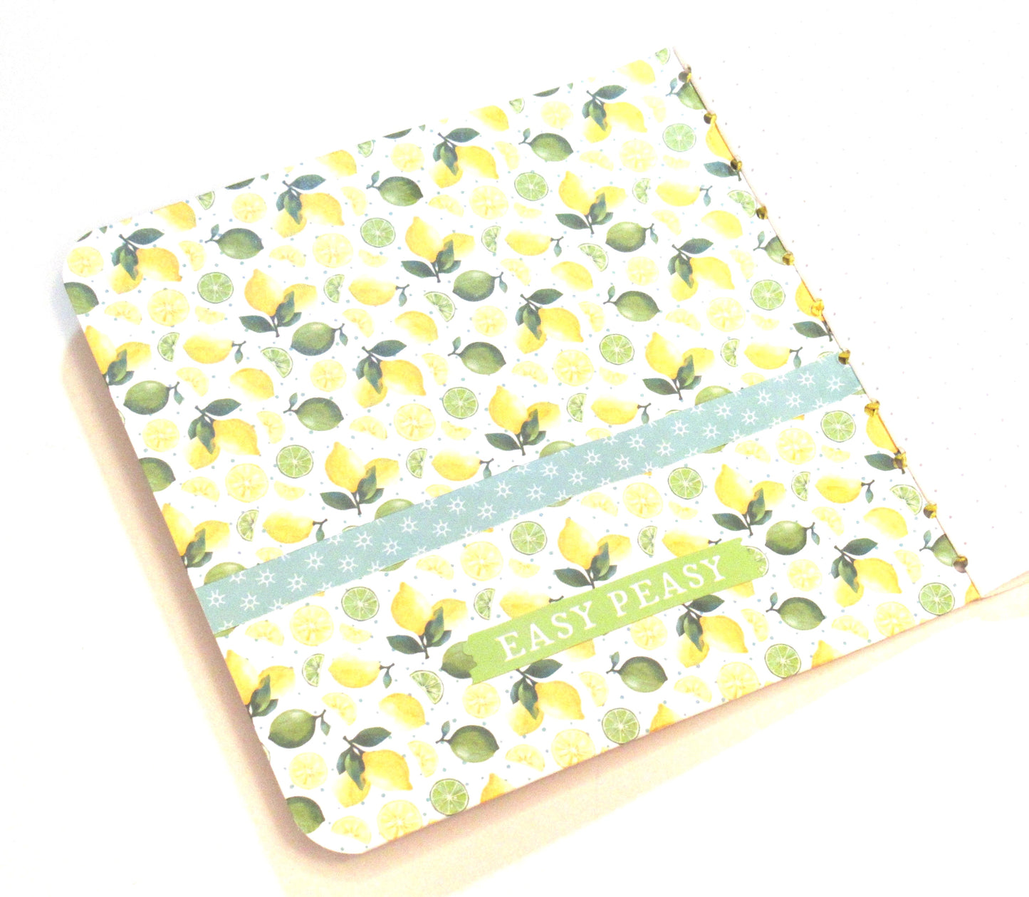 Journal - Handmade JOURNAL - Soft Cover Journal - Handbound Blank Notebook - Gratitude Journal - Lemons & Limes Journal - Stationery - Literacy Project - 111