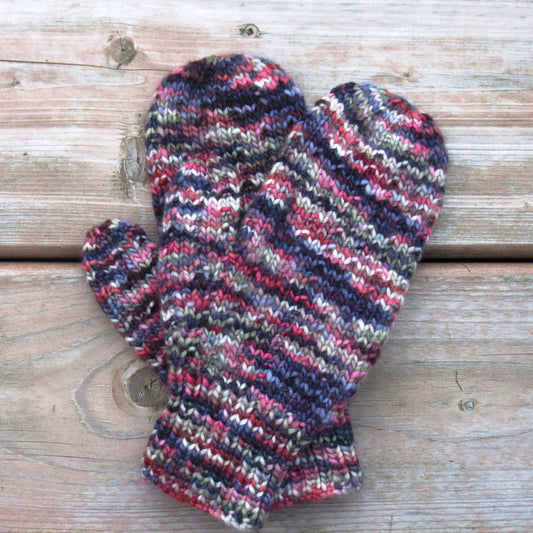 06 HAND KNIT LUXURY MITTENS - Wool Mittens - Classic Mittens - Adult Sized Handmade Mittens - Accessories