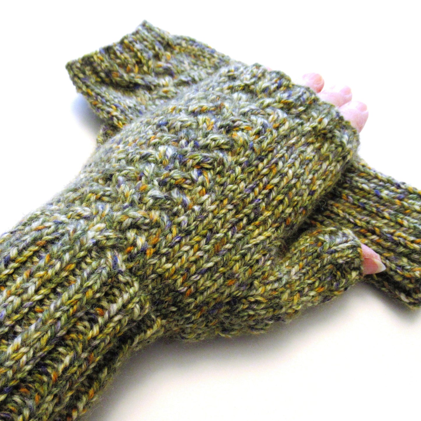 04 Hand Knit Fingerless MITTENS - Shetland Island Wool Mittens - Outlander Inspired Mittens - Texting Mittens - Luxury Mittens - Adult & Teens - Accessories