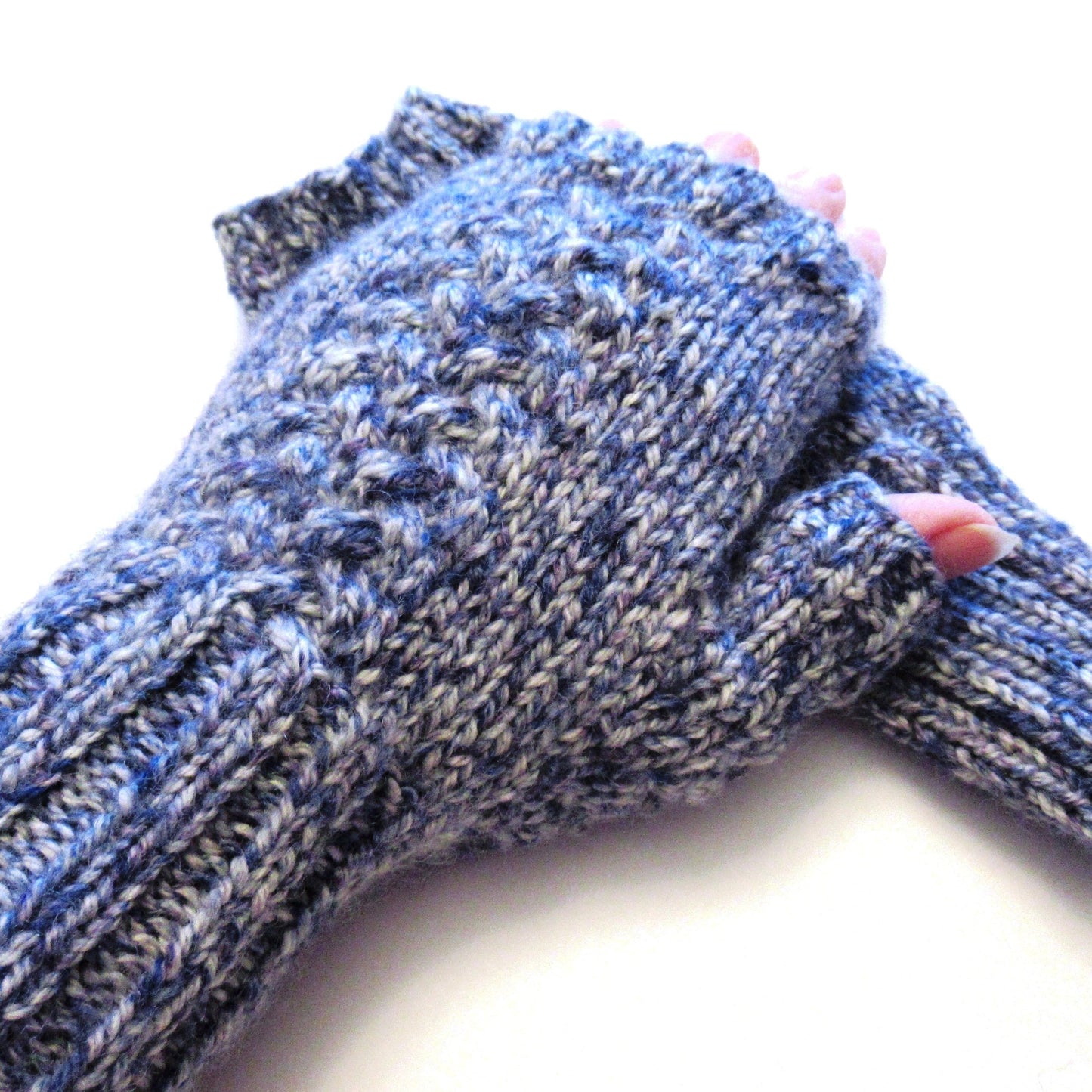 04 Hand Knit Fingerless MITTENS - Shetland Island Wool Mittens - Outlander Inspired Mittens - Texting Mittens - Luxury Mittens - Adult & Teens - Accessories