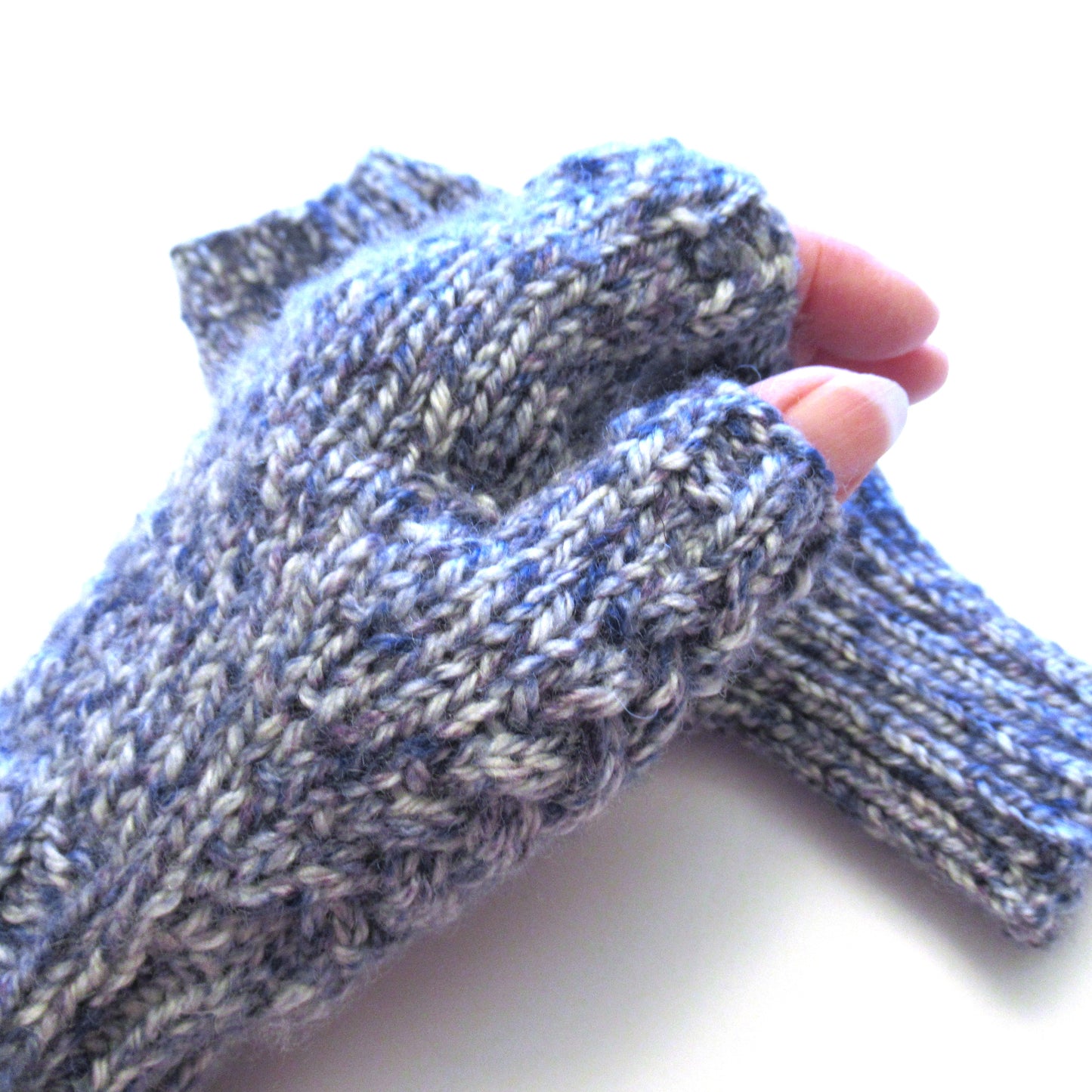 04 Hand Knit Fingerless MITTENS - Shetland Island Wool Mittens - Outlander Inspired Mittens - Texting Mittens - Luxury Mittens - Adult & Teens - Accessories