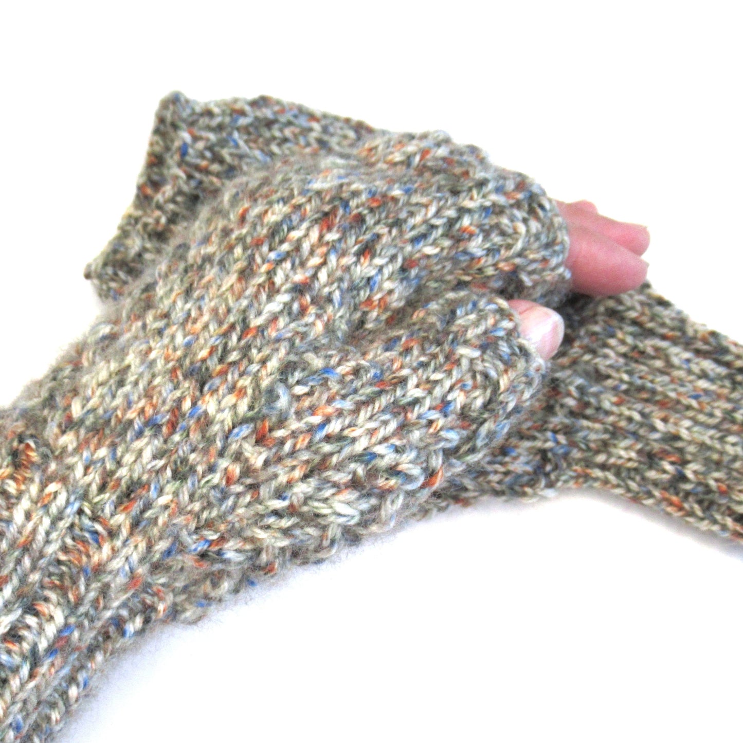 04 Hand Knit Fingerless MITTENS - Shetland Island Wool Mittens - Outlander Inspired Mittens - Texting Mittens - Luxury Mittens - Adult & Teens - Accessories