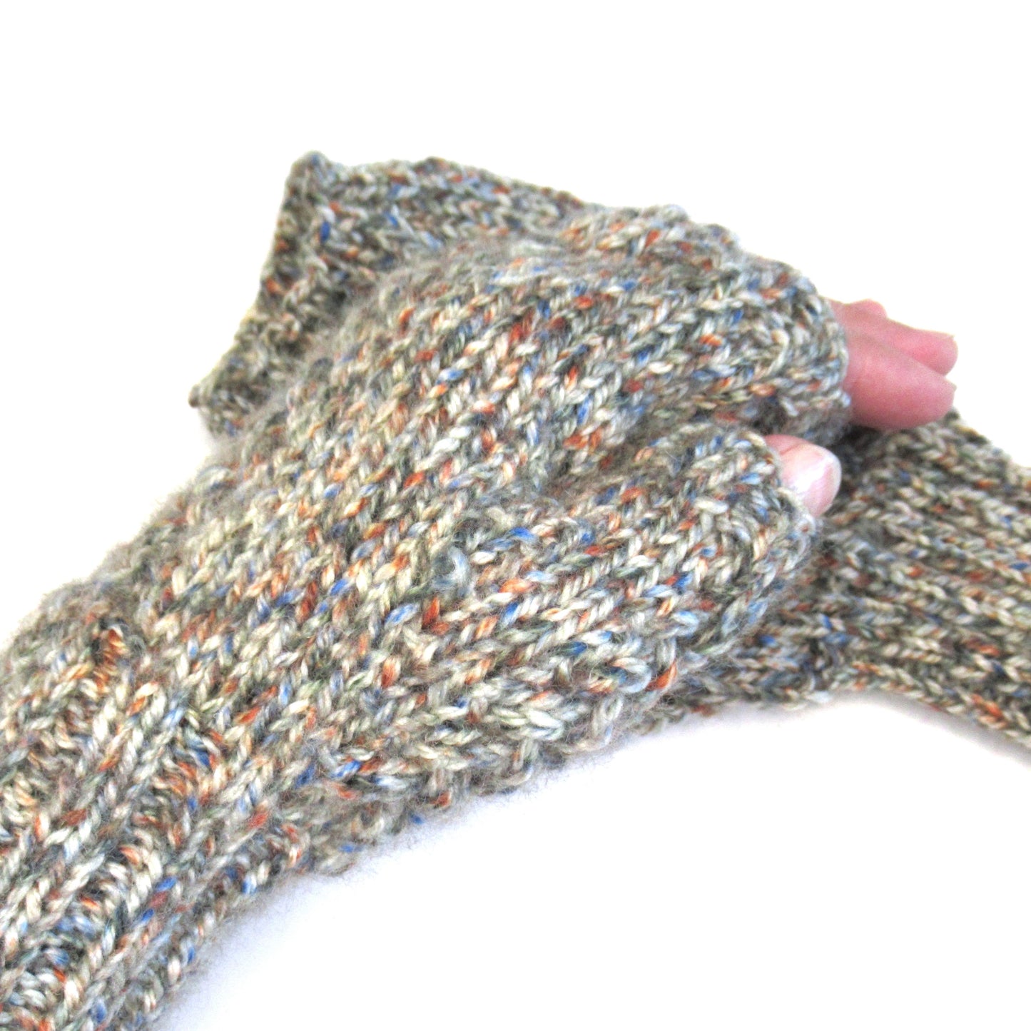 04 Hand Knit Fingerless MITTENS - Shetland Island Wool Mittens - Outlander Inspired Mittens - Texting Mittens - Luxury Mittens - Adult & Teens - Accessories