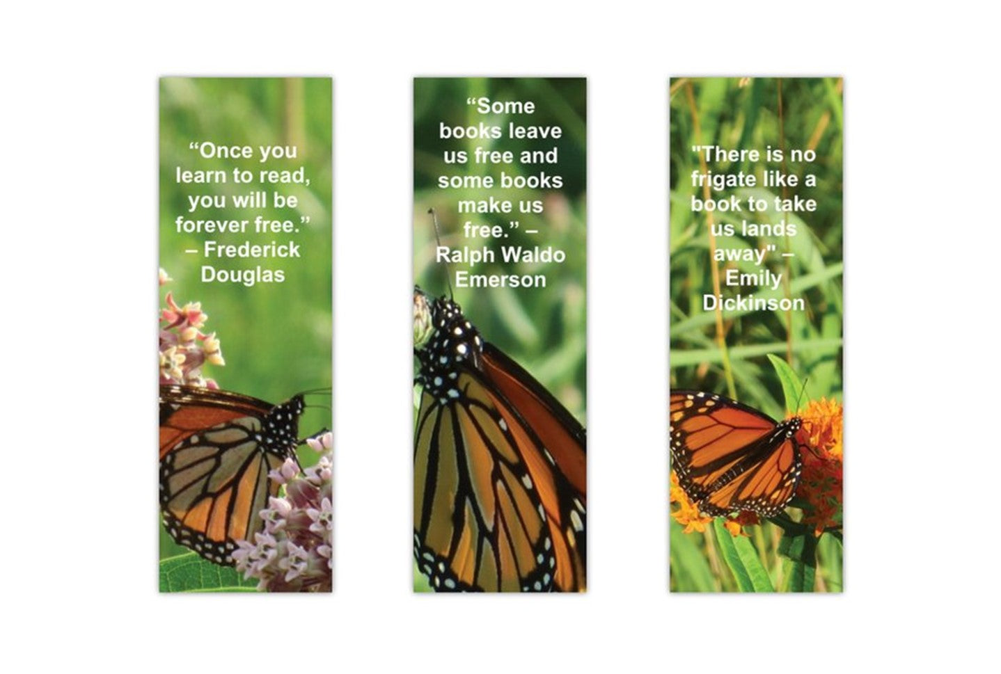 Bookmarks - Butterfly Photo Bookmarks - Set of 3 Monarch Butterfly Bookmarks - Book Lover Gift - Gift for Reader (Stationery & More) (Literacy Project)