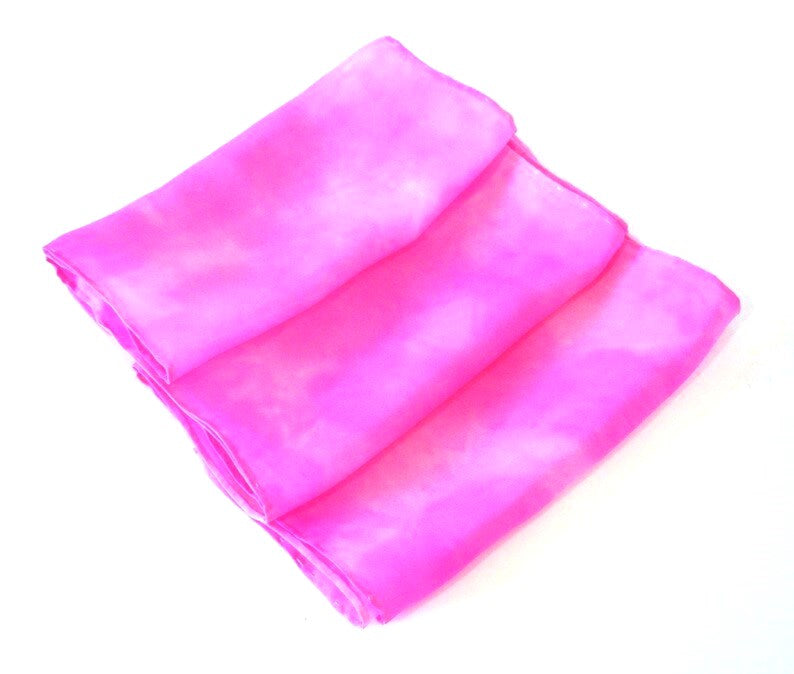 Scarf / Silk - Hand Dyed Silk Scarf - Pink Silk Scarf - Pink Marble Effect Silk Scarf - Habotai Silk Scarf (Relax & Refresh) 104