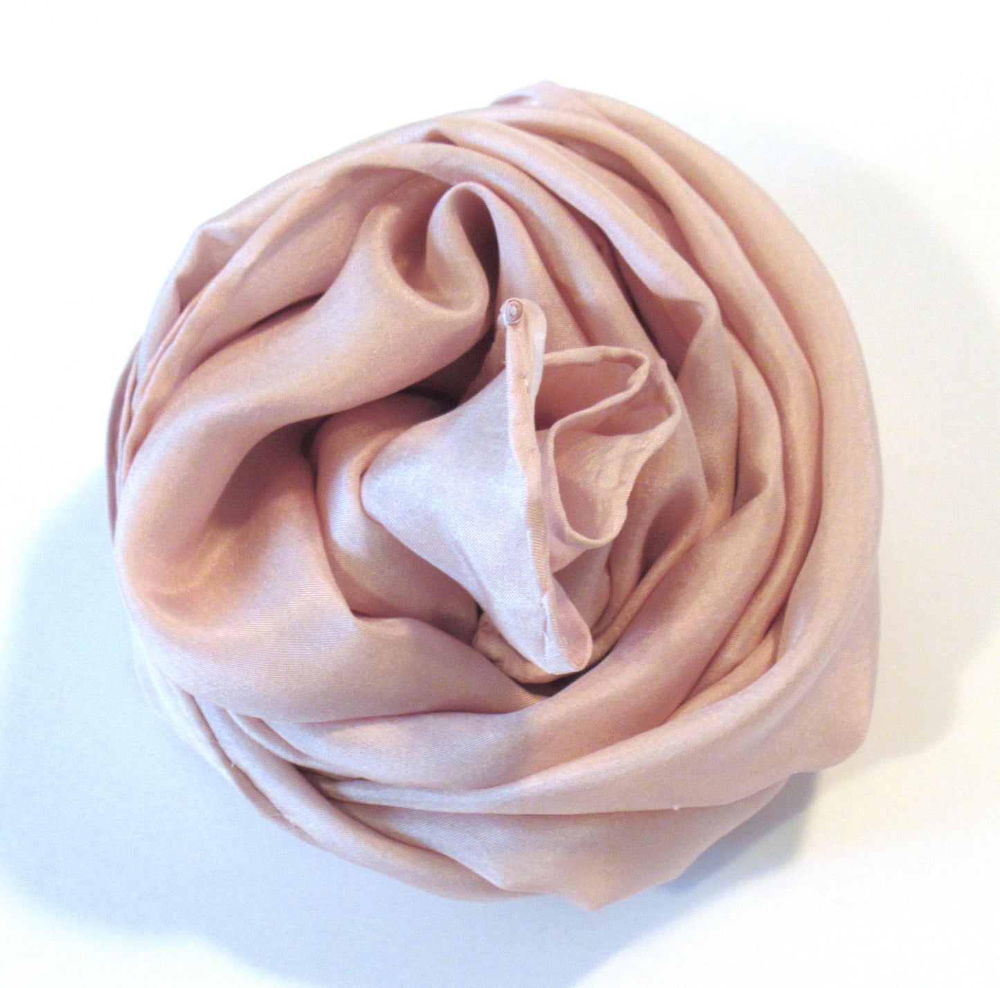 Scarf / Silk - Rose Petal Hand Dyed Silk Scarf - Natural Dyed Silk Scarf - Blush Pink Habotai Silk Scarf (Relax & Refresh) 113