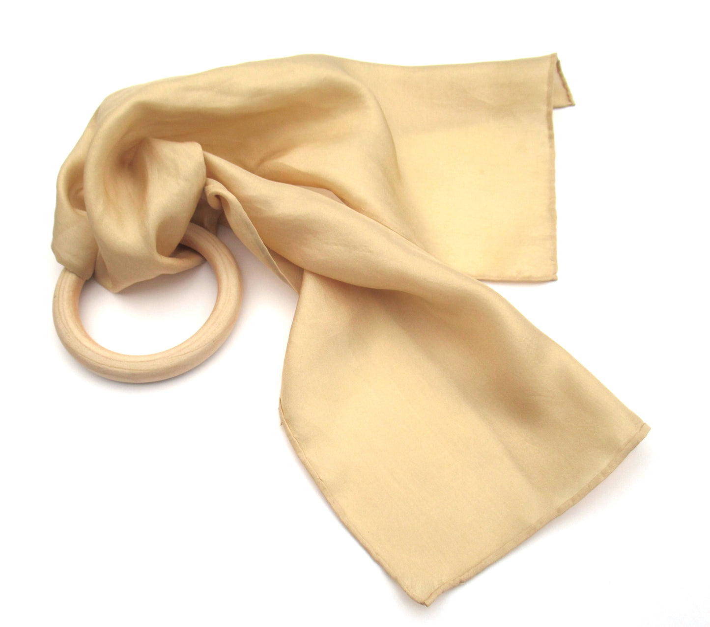 03 SCARVES (Silk) - Hand Dyed Silk Scarves (24” long)- Hair Scarf - Purse Scarf - Small Silk Scarves Dyed with Natural Dyes (Goldenrod, Acorns, Avocado) - Habotai Silk Scarf (Relax & Refresh)