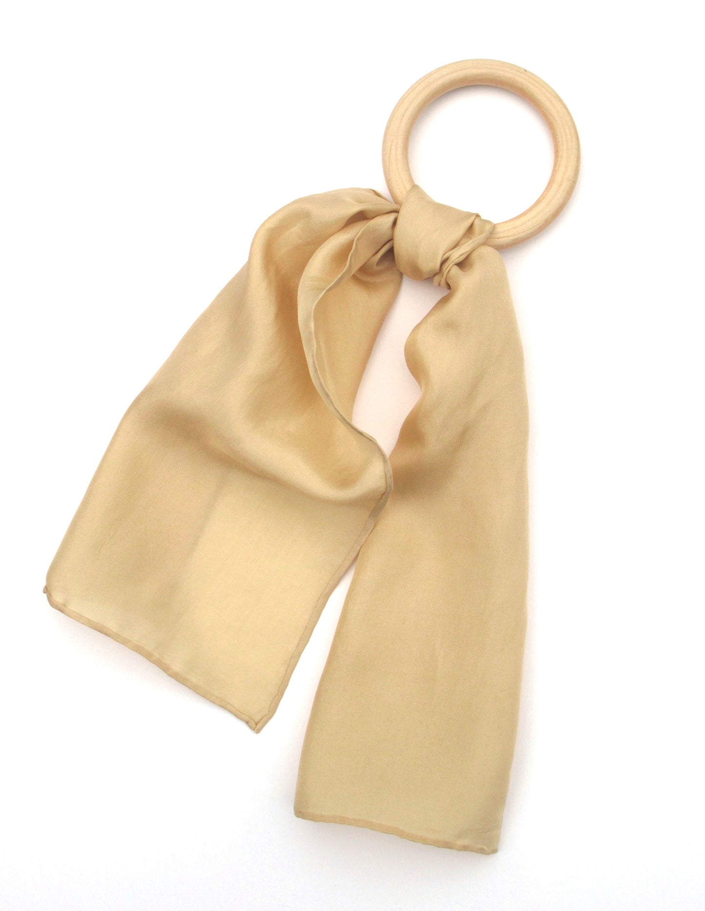 03 SCARVES (Silk) - Hand Dyed Silk Scarves (24” long)- Hair Scarf - Purse Scarf - Small Silk Scarves Dyed with Natural Dyes (Goldenrod, Acorns, Avocado) - Habotai Silk Scarf (Relax & Refresh)