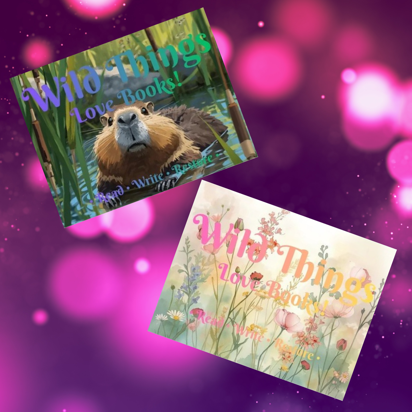11. POSTCARDS - Read • Write • Restore - Wild Things - Promoting Literacy (Literacy Project) (Snail Mail)