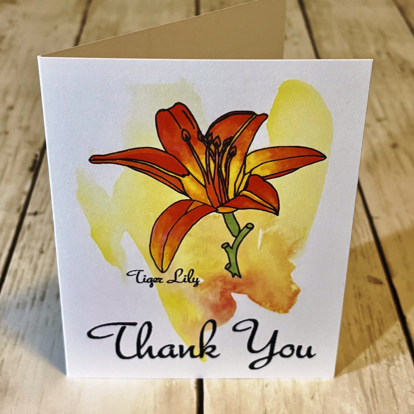 06 WILDFLOWER ART CARDS - Set of 4 - Multi Occasion - Unique Laser Printed Greeting Cards from Hand Drawn Originals (Snail Mail)